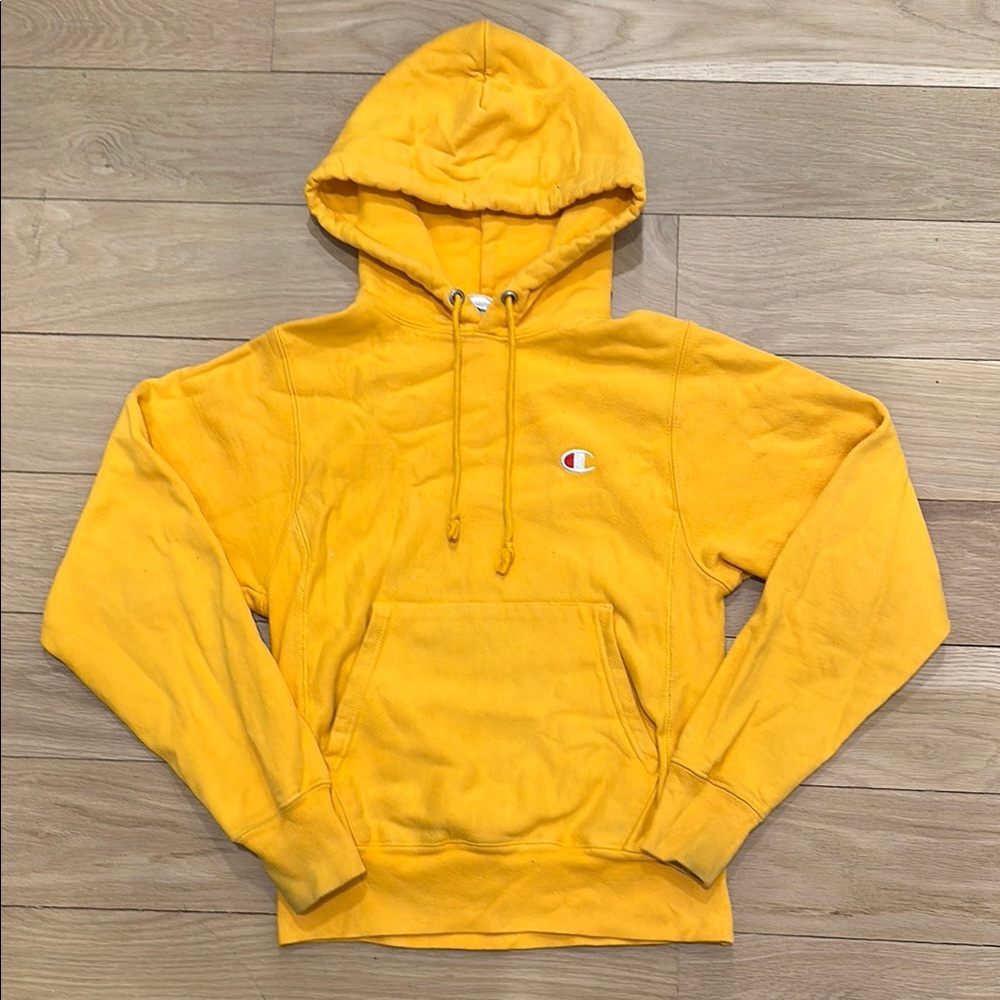 Champion Yellow Reverse Weave Hoodie